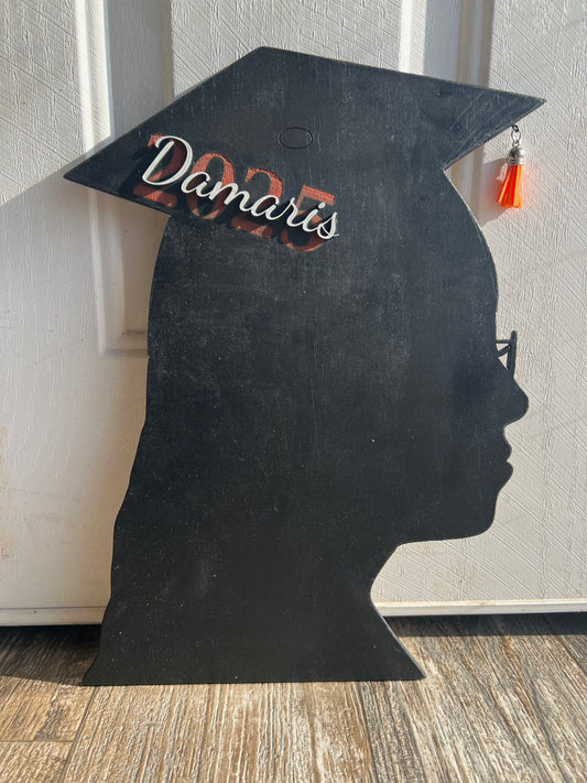 Custom Graduate Silhouette Signature Board