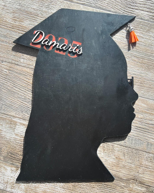 Custom Graduate Silhouette Signature Board