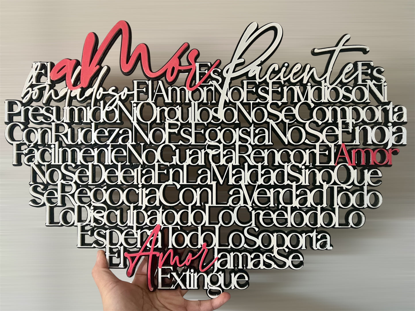 Letrero - El Amor Es Paciente - 1 Cor 13:4-8