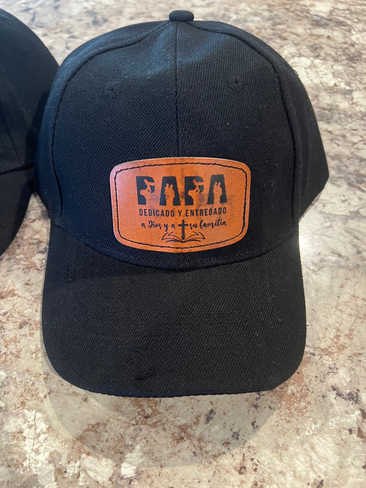 Baseball Cap with Faux Leather Patch