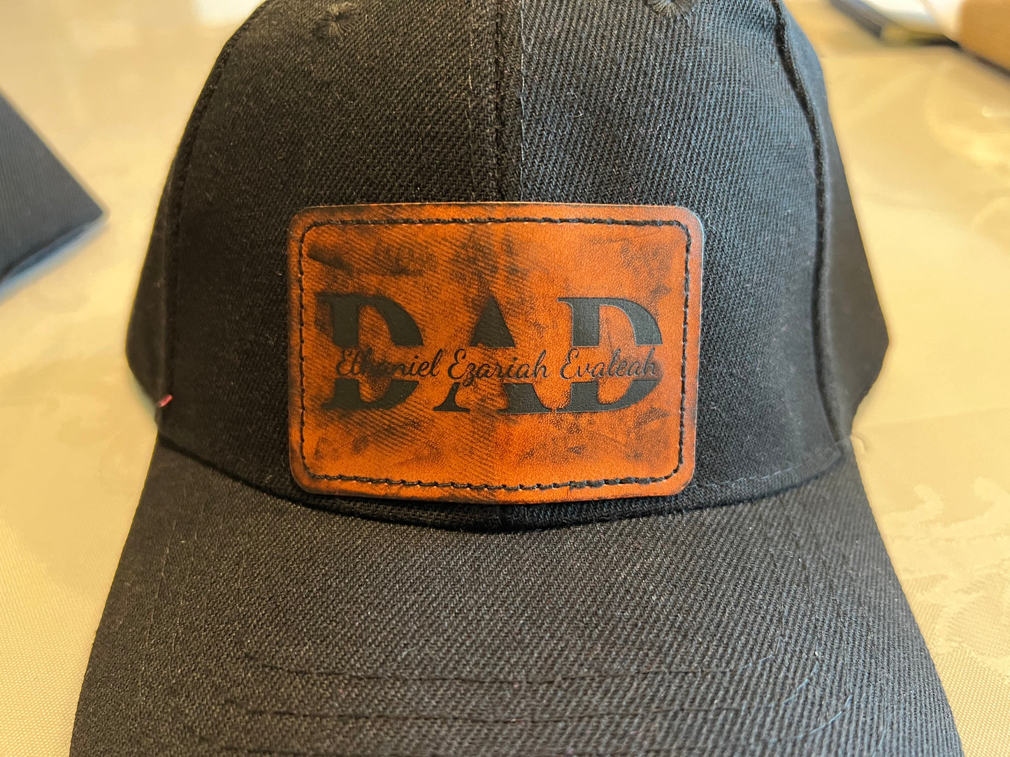 Baseball Cap with Faux Leather Patch
