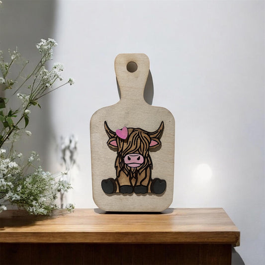 Highland Cow Cutting Board Magnet