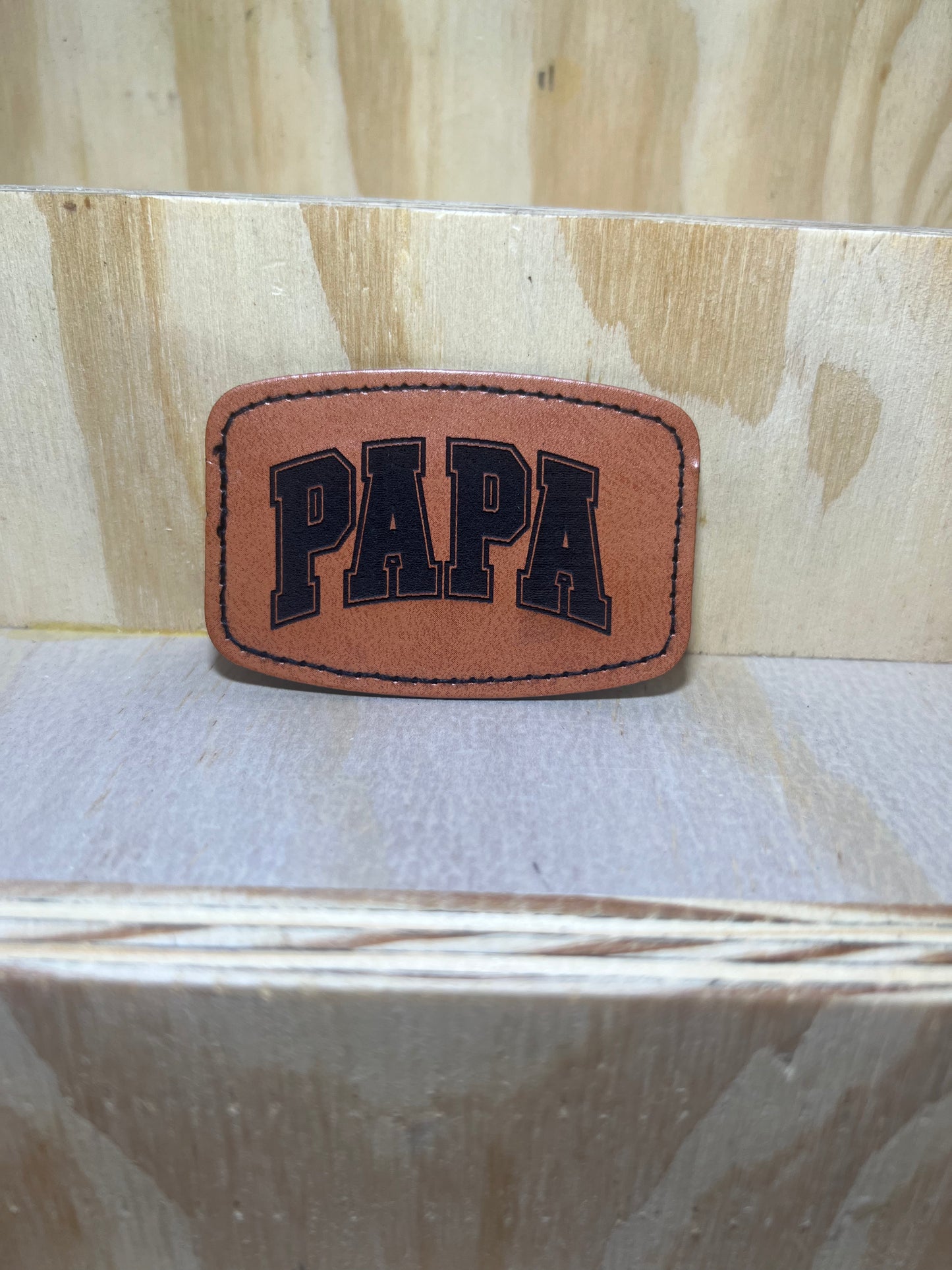 Baseball Cap with Faux Leather Patch