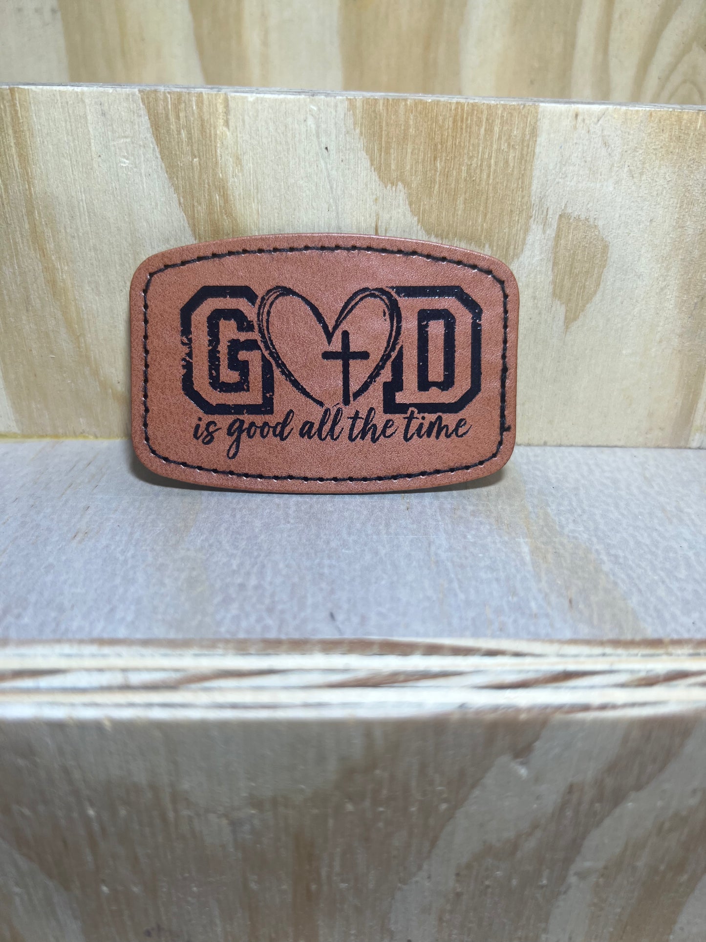 Baseball Cap with Faux Leather Patch