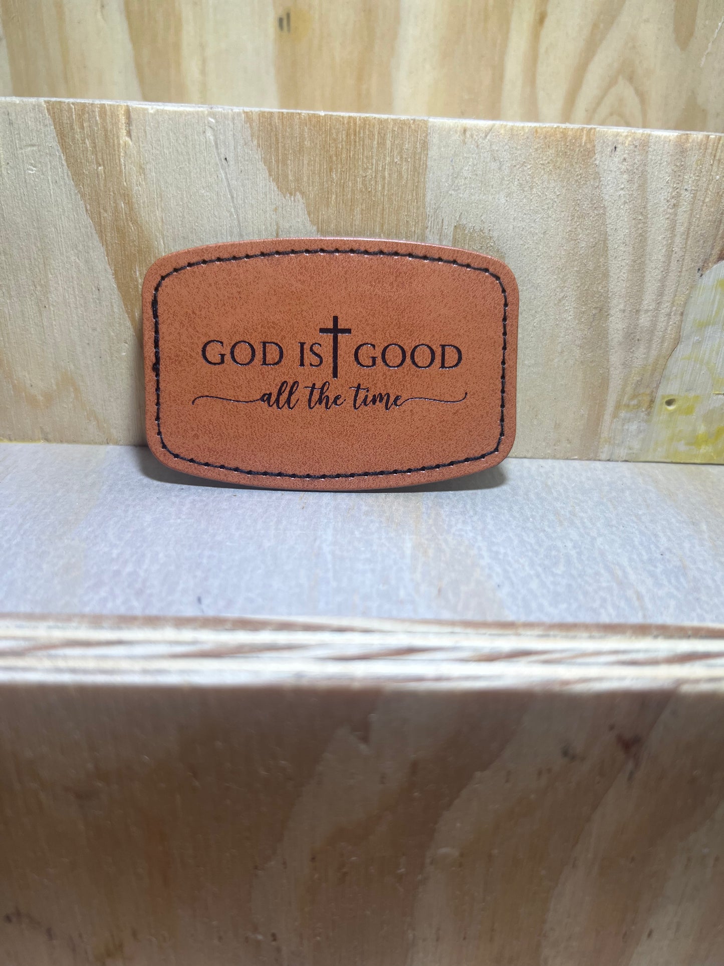 Baseball Cap with Faux Leather Patch