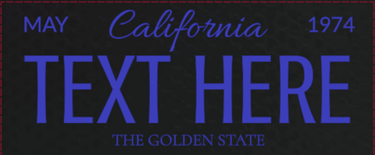 Metal License Plates